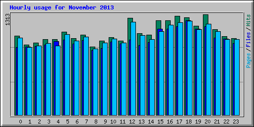 Hourly usage for November 2013