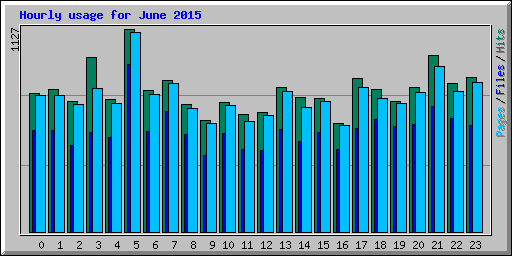 Hourly usage for June 2015