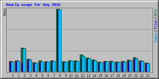 Hourly usage for May 2016