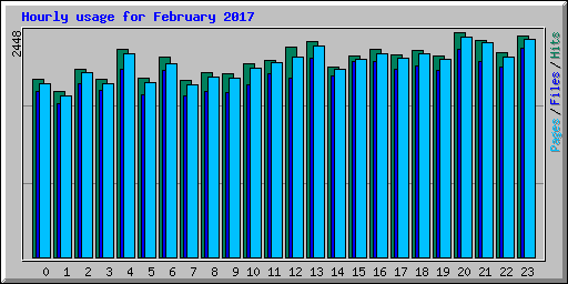 Hourly usage for February 2017