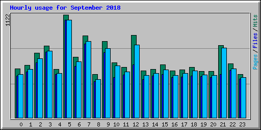 Hourly usage for September 2018