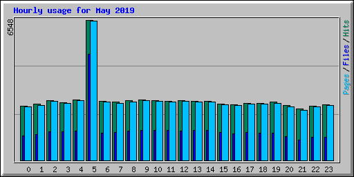 Hourly usage for May 2019