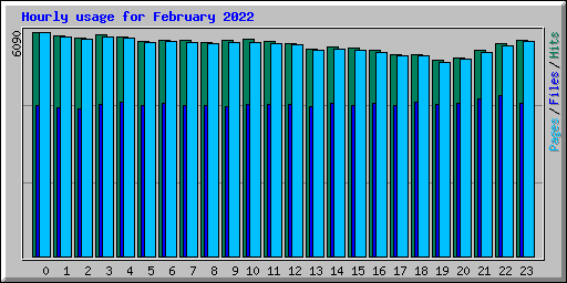 Hourly usage for February 2022